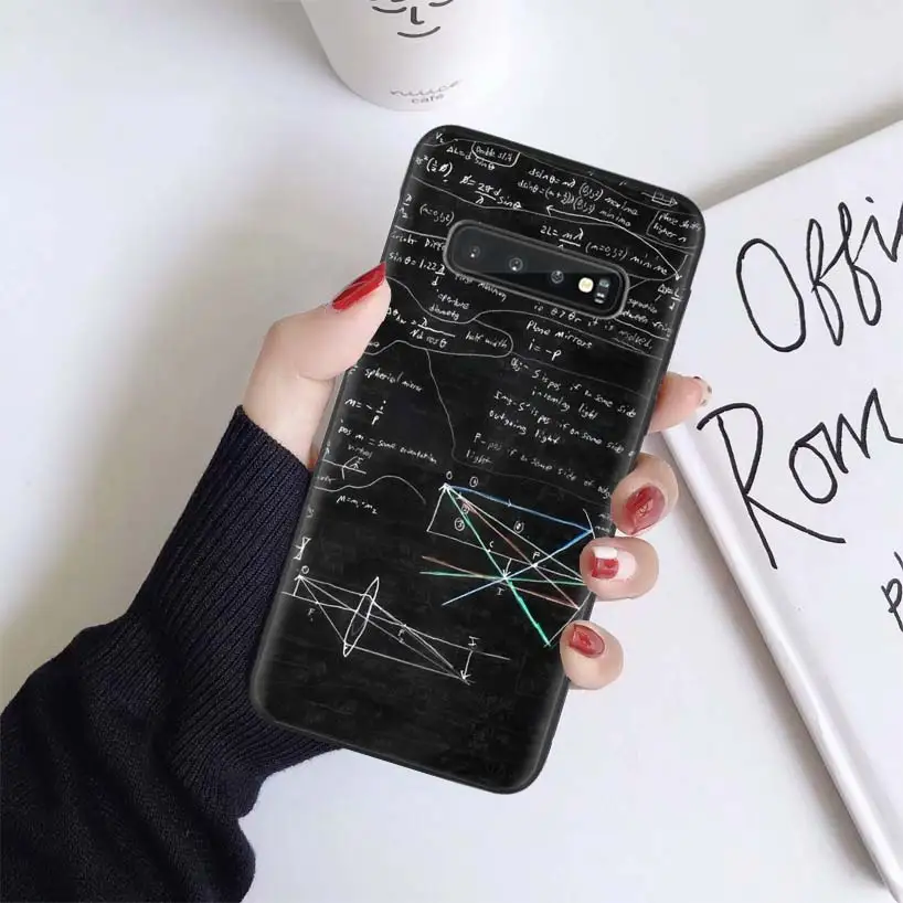 BS209-8 Чехол Einstein formula Math Chem для samsung Galaxy S10+ Plus Lite Note 10 9 8 S9 S8 J4 J6+ Plus S7 S6 черный чехол для телефона - Цвет: BS209-8