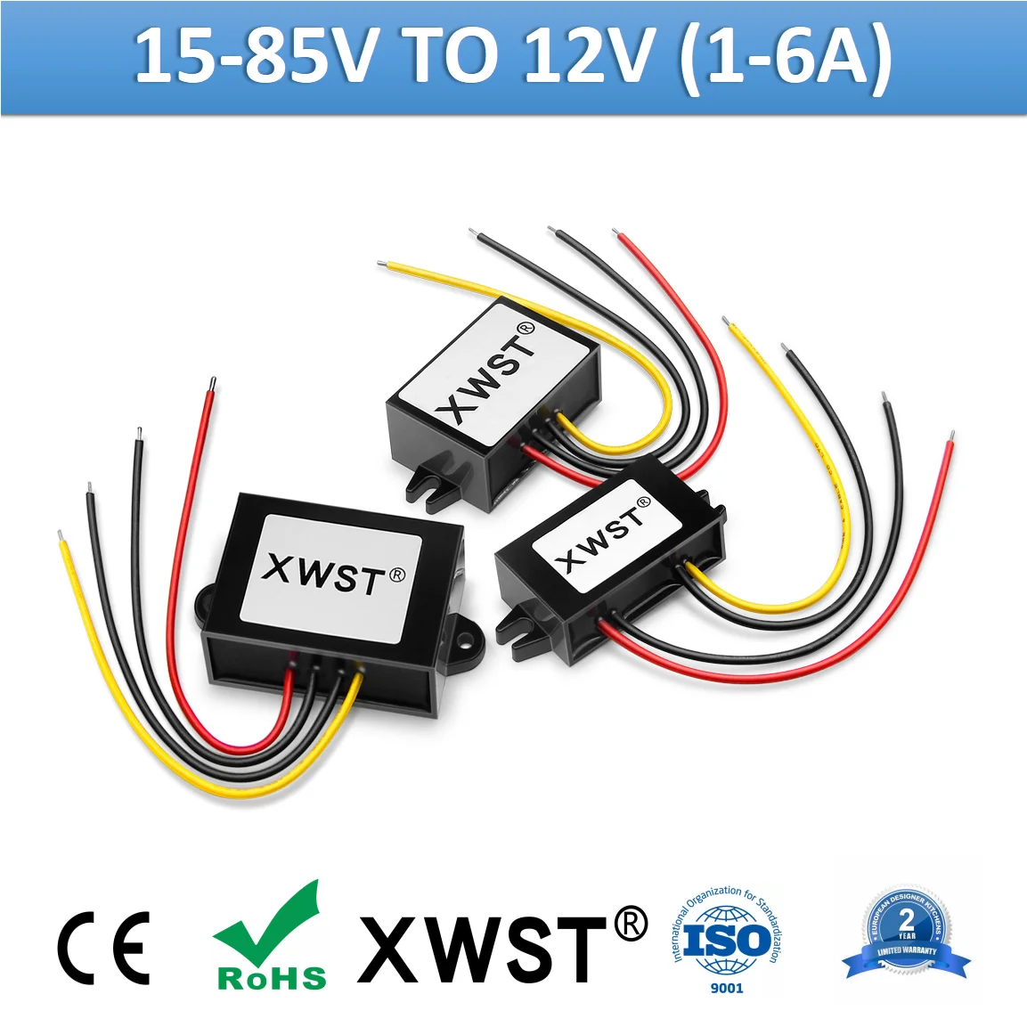 Mini Conversor 24v 36v 48v 60v 72v 80v 85v a 12v 1a 2a 3a 5a Conversor Step-down Impermeável Regulador de 12 Volts dc ao