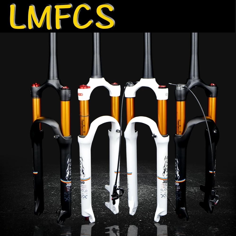 

LMFCS MTB magnesium alloy bicycle fork Supension Air 26/27. 32 RL100mm front fork is suitable for 5/29 inch mountain bike conica