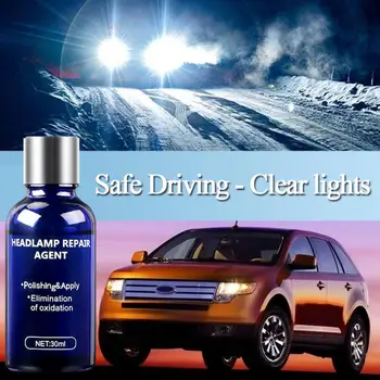 

Car Headlights Repair Fluid Liquid Agent Ceramic Coat Super Hydrophobic Glass Polishing Coating Liquid Repair Tool 10/30ML