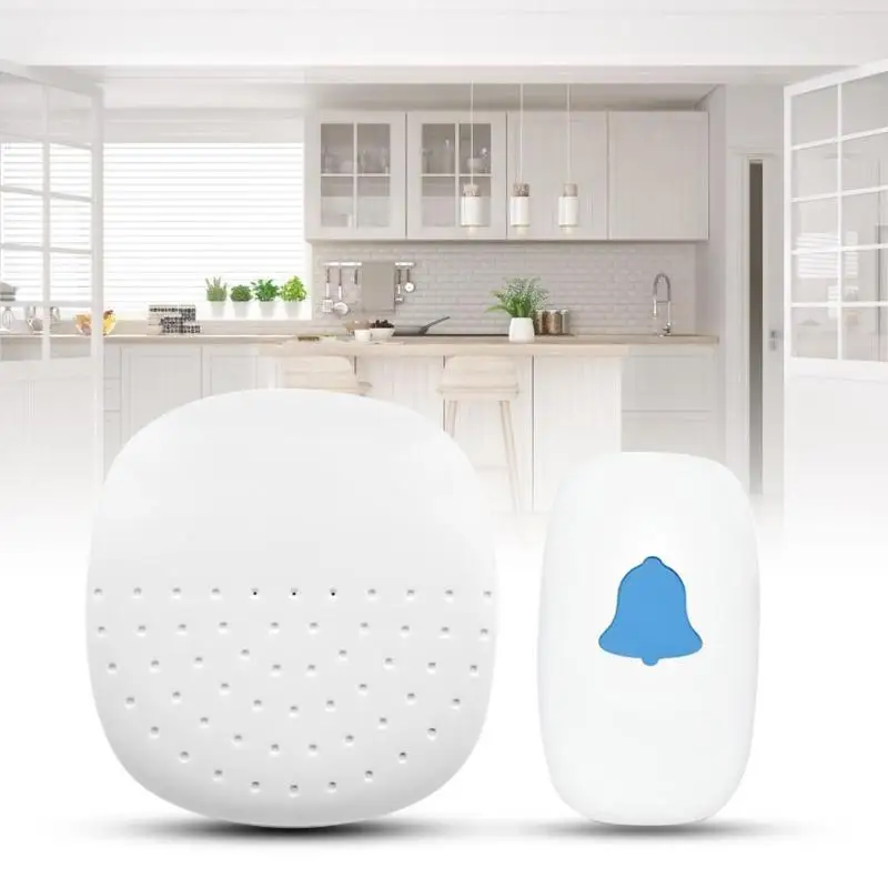 Home Security Wireless Doorbell 200m Remote Old Man Pager Smart Transmitter with Receiver High Frequency Door Hardware