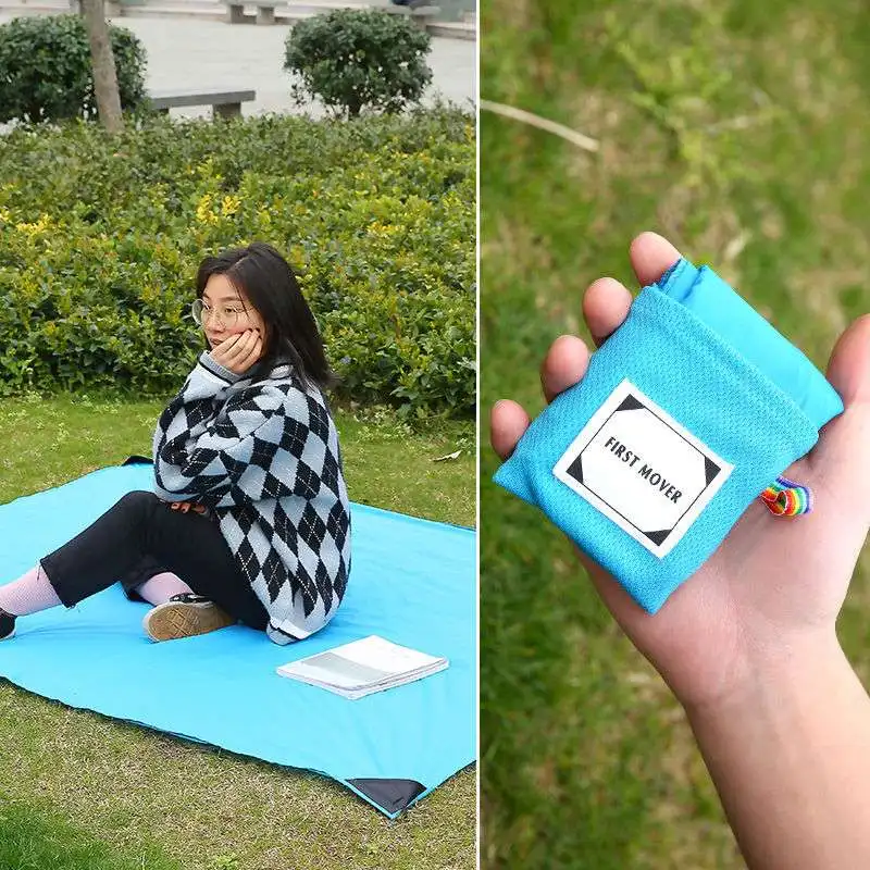 Camping Picnic Blanket Pocket Beach-Mat Folding Outdoor Baby Waterproof Portable Ultra-Thin
