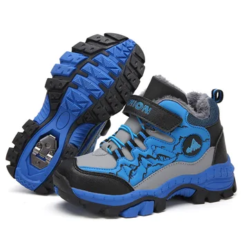 

Children Outdoor Sport Hiking Boots Teenagers Mountain Climbing Trekking Shoes Boy Winter Ankle Boots Nonslip Claw Boys Sneakers