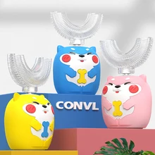 

Children Sonic Electric Toothbrush Cartoon Pattern Toothbrush Soft Silicone Brush Head Fully Automatic Kids Smart 360 Degress U