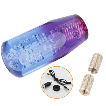 

Car Shift Knob Stick Auto LED Light Blue-Purple Plastic Replacement Parts