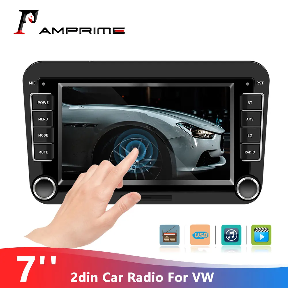 

AMPrime Car Multimedia Player Autoradio 7'' Car Radio Bluetooth Touch Screen MP5 FM Radio Android and IOS Mirror Link for VW
