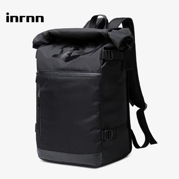 

inrnn Men Large Capacity Waterproof Backpack Fashion Teenager School Bag Male Laptop Backpacks Travel Backpack with Shoes Bag