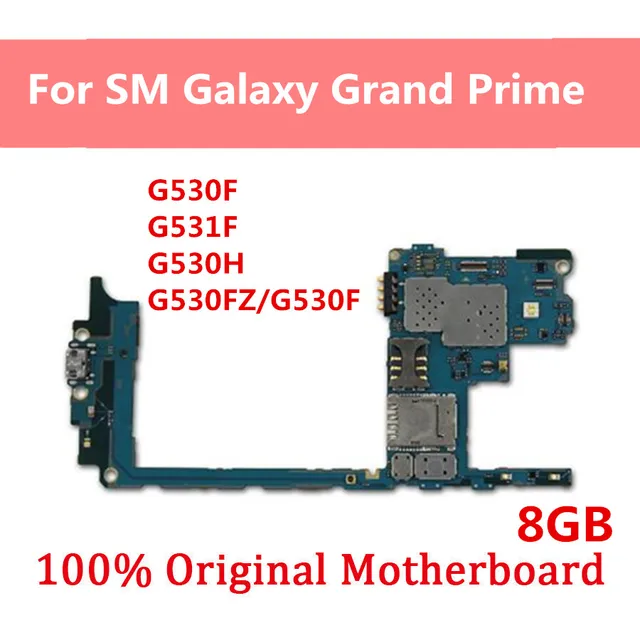 Motherboard For Samsung Galaxy Grand Prime G530h G530f G531f G530fz 8gb Mainbosard With Android System Logic Board Good Working Mobile Phone Antenna Aliexpress