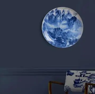 25cm Китайский ресторан подвесная декоративная тарелка фон настенная живопись блюдо Цзиндэчжэнь керамика - Цвет: 25cm