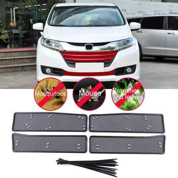 

For Honda Odyssey 2015-2018 Exterior Steel Front Insect Grill Net Protective Cover 4 Pcs