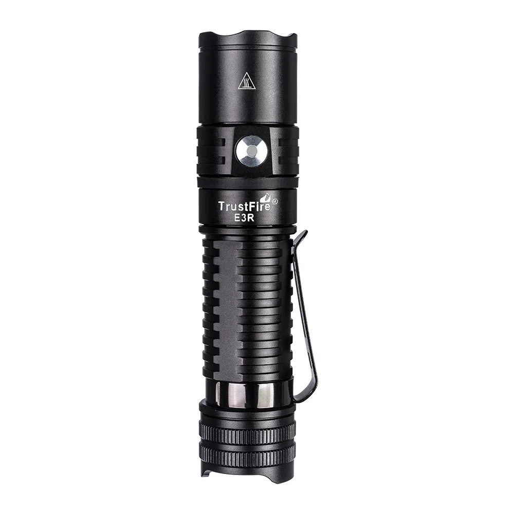 Trustfire E3R EDC фонарик Cree XPL 1000lm 18650 USB Перезаряжаемый фонарь IPX8 фонарик с индикатором питания для домашнего использования