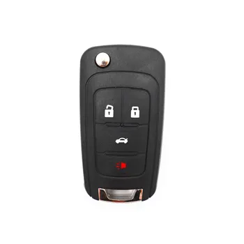 

WFMJ Flip Keyless Entry 4 Buttons Remote Car Smart Key Case Shell Fob for Chevrolet Chevy Equinox Camaro Volt Cruze Sonic Spark