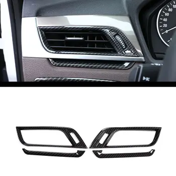 

Carbon fiber For BMW X1 f48 2016-2018 Car ABS Plastic Chrome Side Air-Conditioning Vent Cover Trim For BMW X2 F47 2018 4pcs