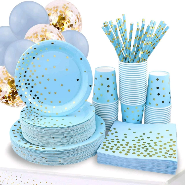 Jetable Vaisselle Set Vaisselle Fête Décorations Anniversaire Mariage Fête