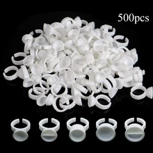 YUELONG 500pcs Microblading Tattoo Ink Rings Cups S/M/L Size Makeup Pigment Glue Rings Tattoo Ink Holder Tattoo Accessories