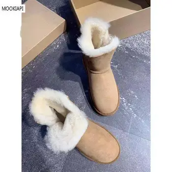 

Australia's latest women's snow boots in 2019, real sheepskin, natural wool, the highest quality zipper women's shoes, free