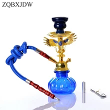 Портативный дорожный кальян арабский маленький кальян Орел кальян набор Najili Chicha со шлангом чаша зажим поддон для угля кальян acce