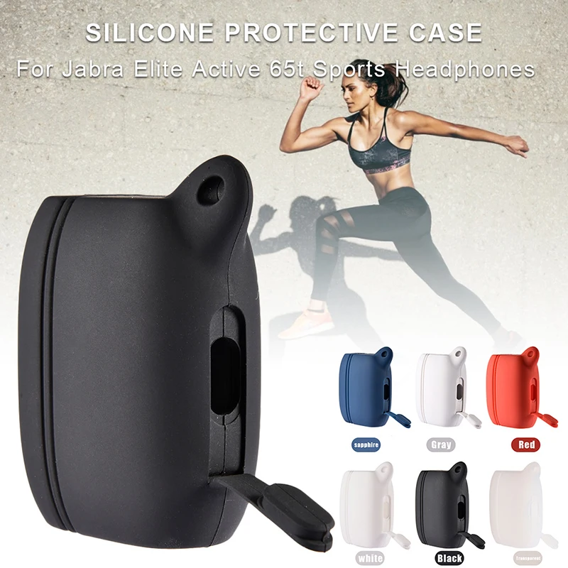 

Bluetooth Headphone Anti-drop and Anti-drop Silicone Protective Cover for Jabra Elite Active 65t Earbust Protective Case Box