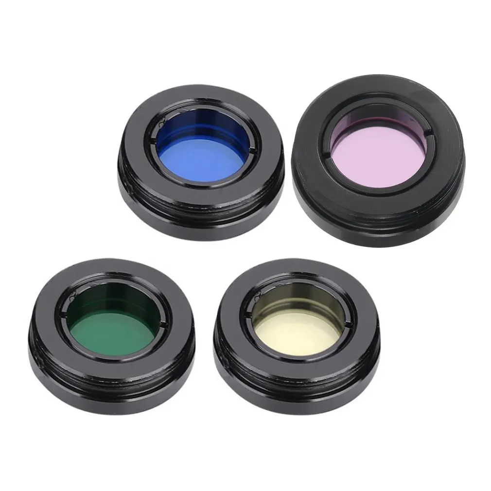 0,96" 2,45 мм Набор цветных фильтров окуляра и лунных фильтров аксессуары для комплект телескопа с алюминиевым чехол