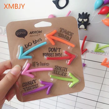 

Free Shipping Wholesale 6pcs Fridge Magnet Sticker Portable Colorful Refrigerator Message Magnets Whiteboard Sticker Home Decor