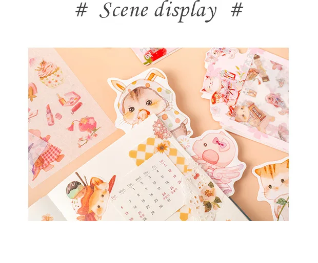 20 компл./лот Kawaii канцелярские наклейки бронзового цвета милое животное дневник декоративные Мобильный наклейки Скрапбукинг ручные поделки наклейки