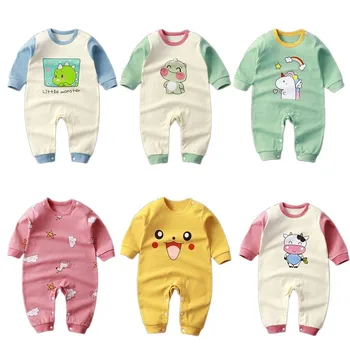 Inverno neonato pigiama bambino Costume neonata pagliaccetto puro cotone cartone animato bambino tutina bambino vestiti Unisex tuta bambino