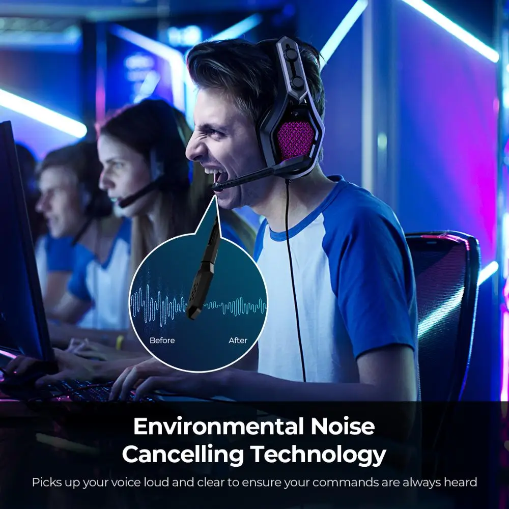 Mpow Iron Gaming Headset 7.1 Surround Sound Gaming