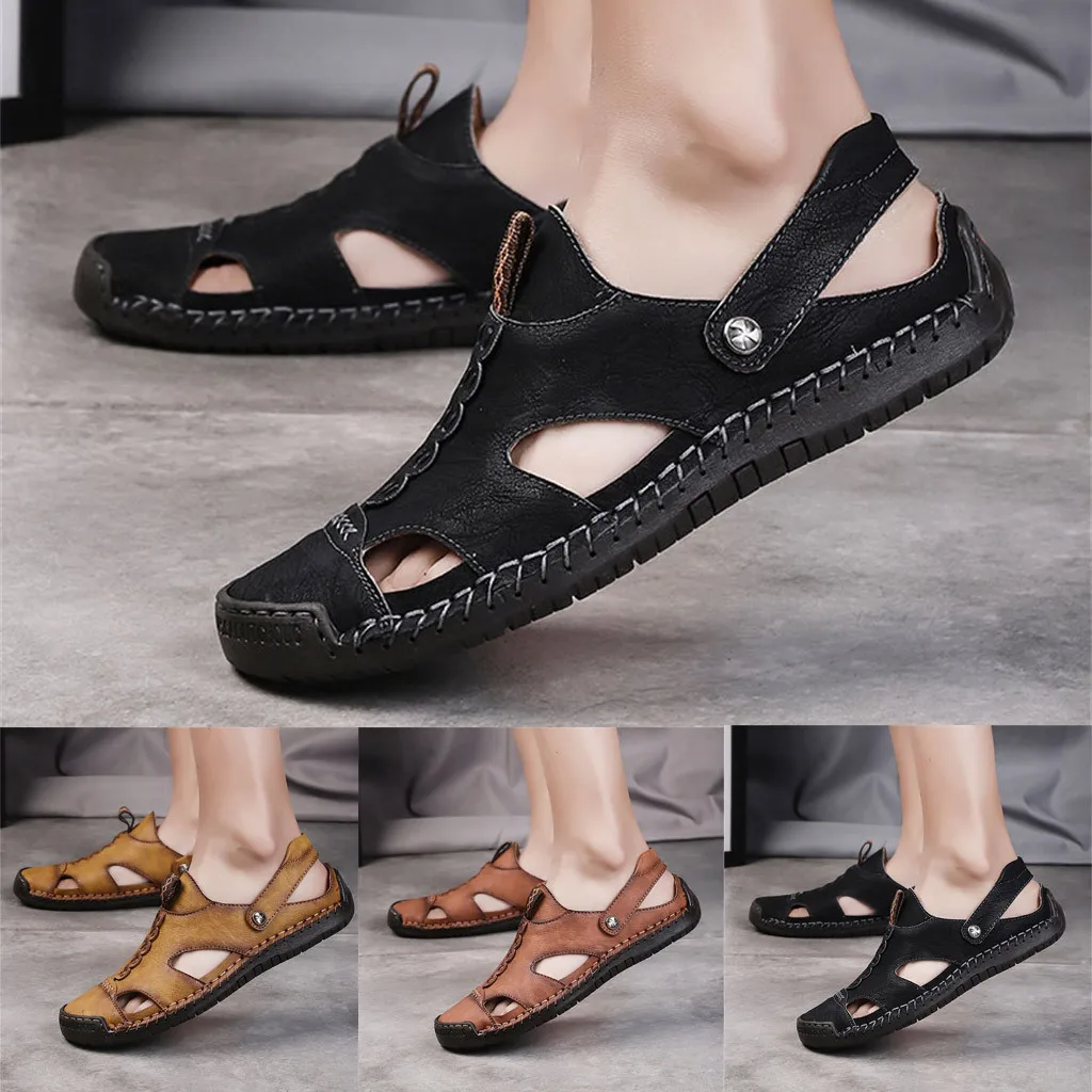 35 High Quality Men's Shoes For Male Slippers Plus Size 39-48 Sandals Casual Breathable Non-slip Sandals Round Toe Sandals