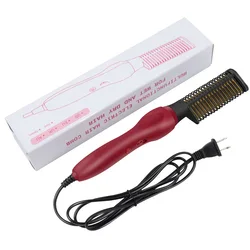 New 2 In 1 Hair Straightener Brush Professional Hot Comb Straightener for Wigs Hair Curler Straightener Comb Styling Tools