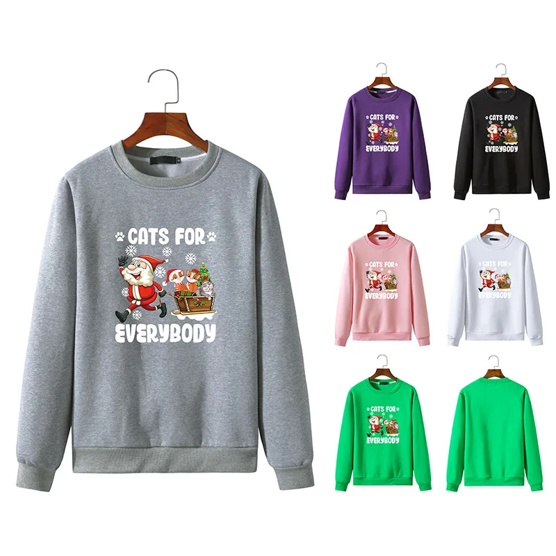 new Christmas series printed sweater men's round neck pullover sweater casual fashion sweater