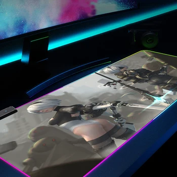 

Yuzuoan Mechanical Age Neil Large Comfort RGB Gaming Mouse Pad LED Colorful Lighting Backlit Control Computer Keyboard Pad XXL