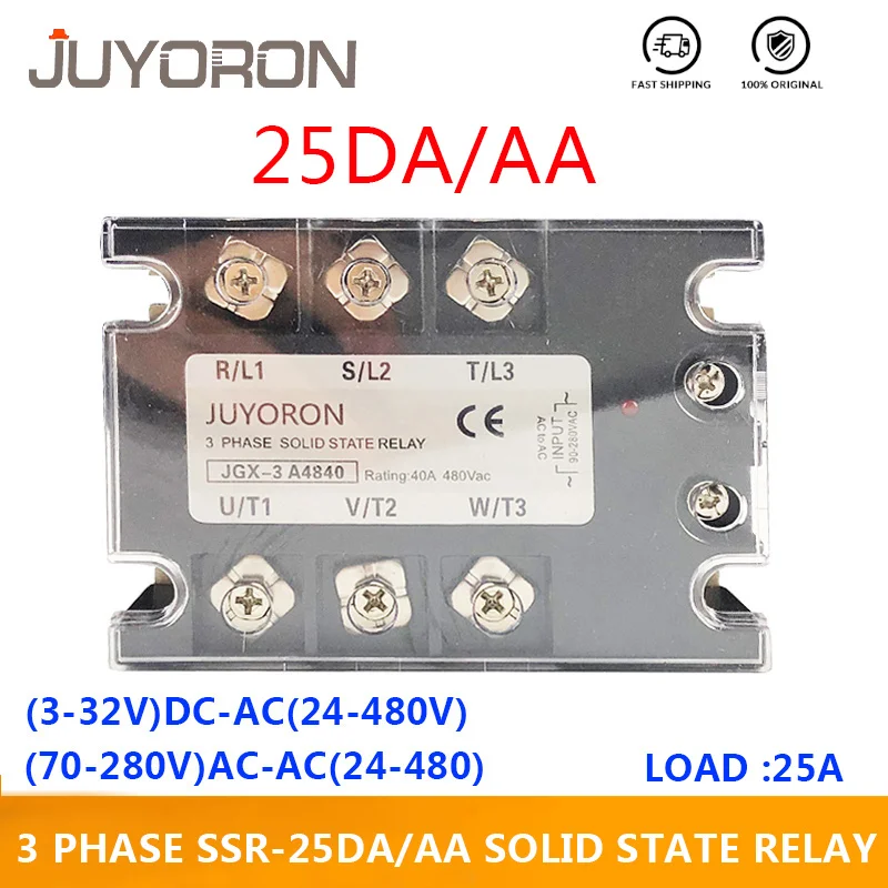 3 Phase Ac Solid State Relay Ssr 25 Da/aa 332vdc/70280vac Three Phase