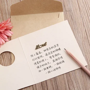 

NEW Vintage simple Kraft paper envelope 13*13cm diy Gift envelopes for wedding red envelope supplies