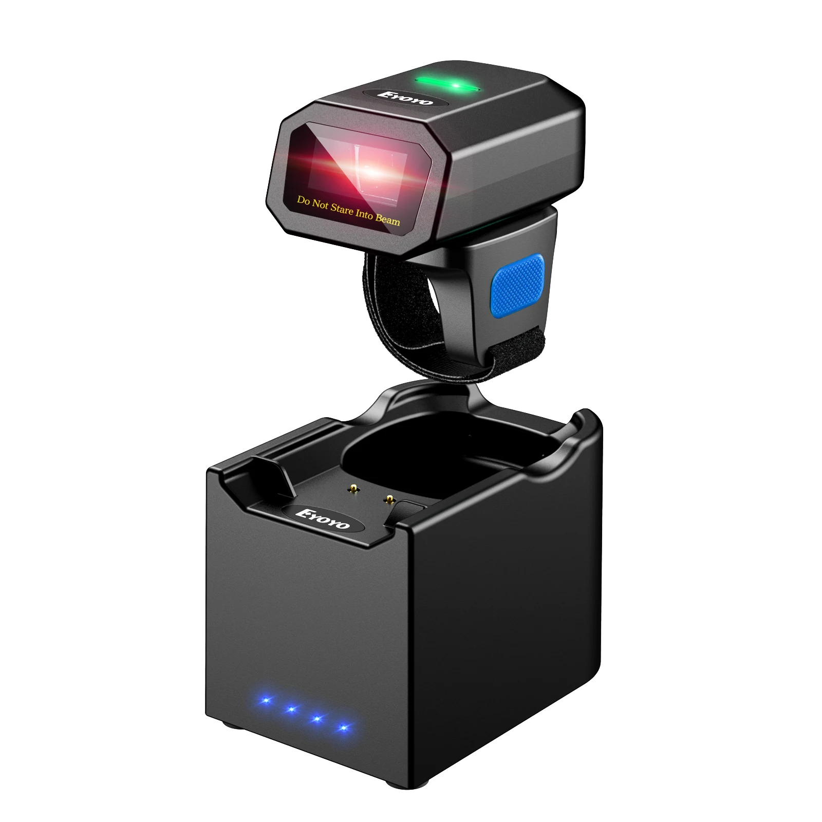 Eyoyo 2D Wireless Ring Barcode Scanner Compatible Bluetooth 2.4G