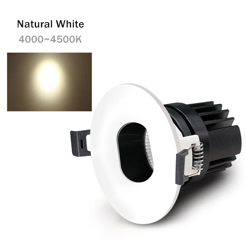 Type4 Natural White Светодиодный светильник с регулируемой яркостью, встраиваемый точечный светодиодный антибликовый потолочный светильник, 7 Вт, 10 Вт, 12 Вт, для помещений, гостиной, спальни, коридора, настенная шайба - Испускаемый цвет: Type4 Natural White