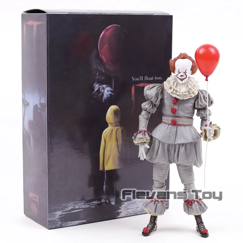 NECA Stephen King's It Pennywise Joker Clown BJD Joint Move Action Figure Toys Dolls for Halloween Gift