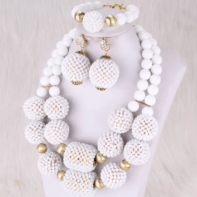 Bride Nigerian Beads Designs Dudo Store White African Beads