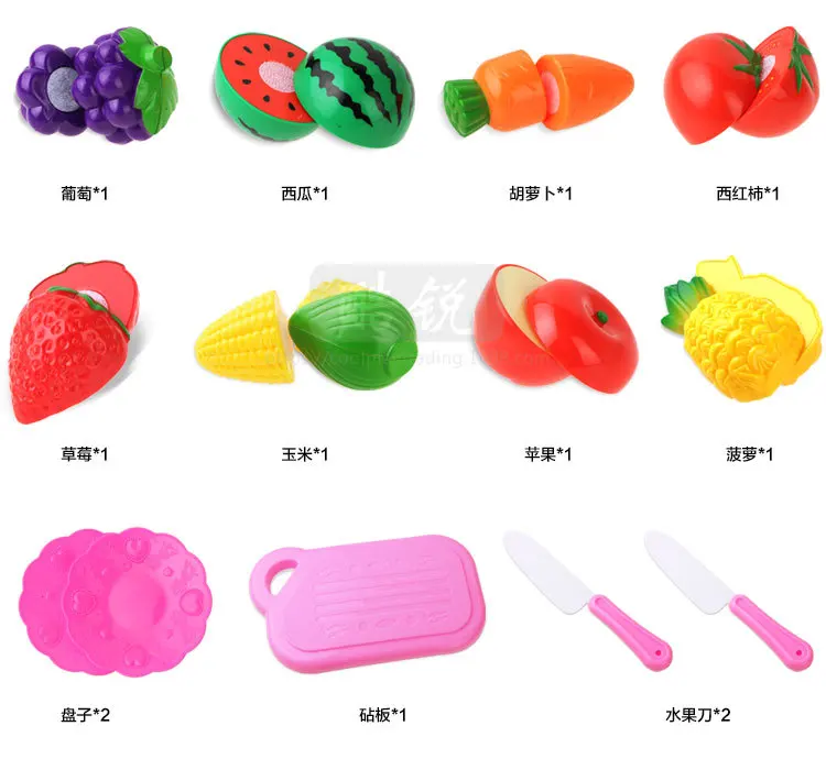 Кухонный игровой домик, игрушки, 25 штук, слайсер для фруктов и овощей, модель для девочек, обучающие средства