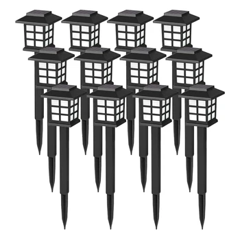 

12 Pack Solar Pathway Lights Outdoor,Solar Lights For Garden,Landscape,Path,Yard,Patio,Driveway,Walkway,Warm White