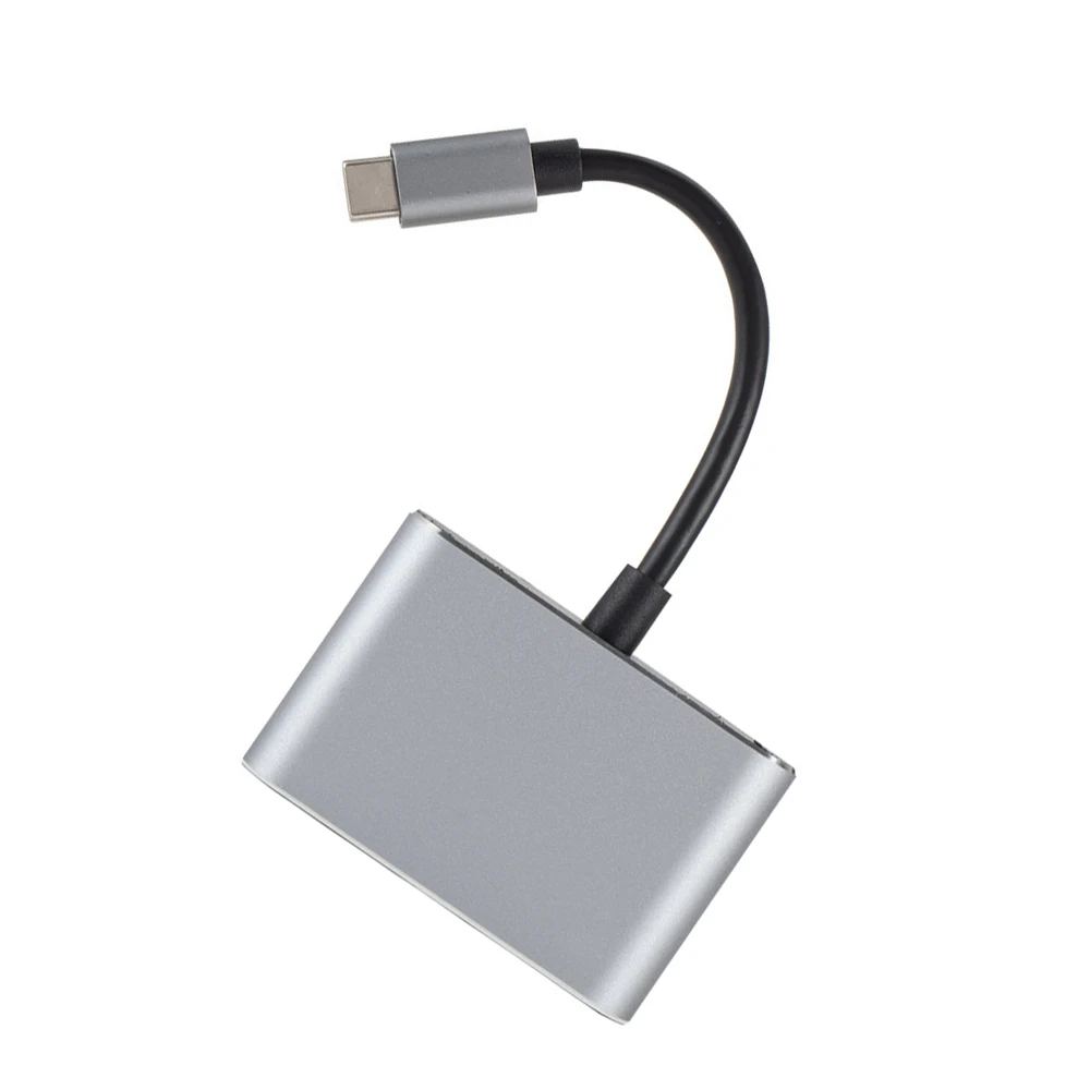 Тип-c к HDMI+ VGA адаптер HDMI к VGA адаптер папа к Famale конвертер цифро-аналоговый видео аудио для ПК ноутбука планшета