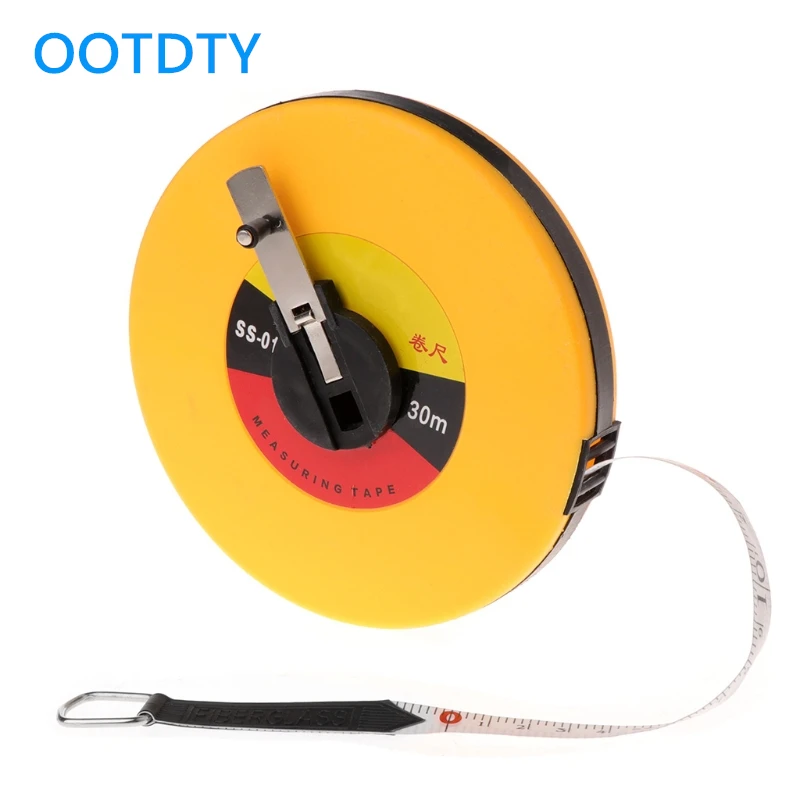 Deli 10M Tape Fiberglass Tape Measure Flexible Measurement Ruler