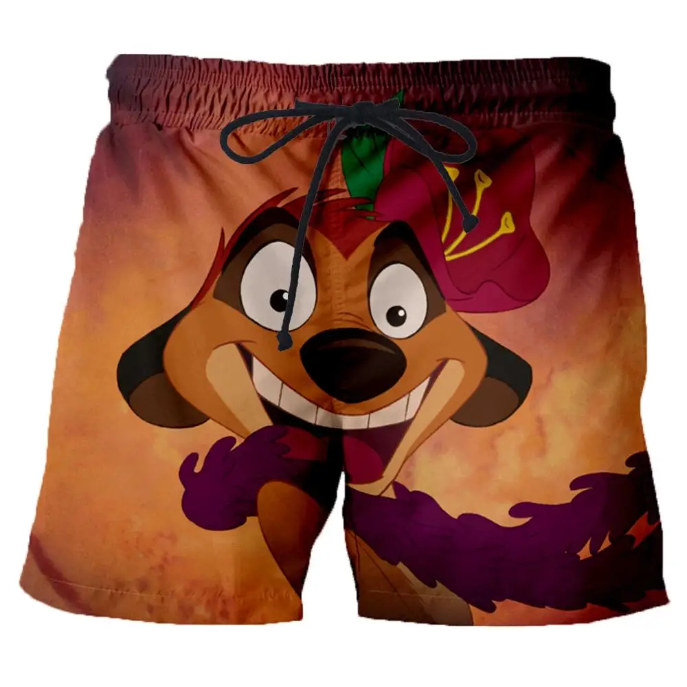 

Movie Lion King 3D Cartoon Print Shorts Casual Trends Unisex Shorts Street Punk Wind Men's Shorts Harajuku Style