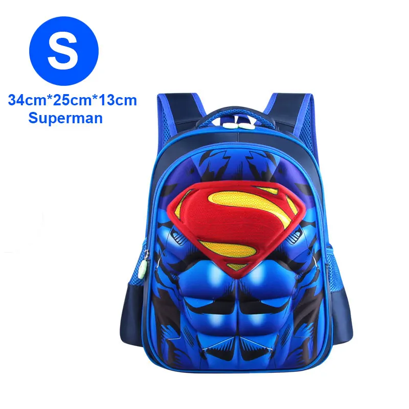 Blue S Superman Мода Супермен Бэтмен Капитан Америка мальчик девочка дети детский сад Школьная Сумка подростковая Дети Студенческие рюкзаки - Цвет: Blue S Superman