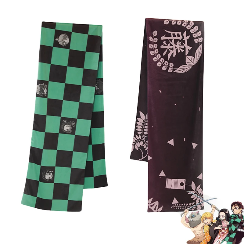 Brdwn Demon Slayer Kimetsu no Yaiba унисекс Kamado Tanjirou Kochou Shinobu Глициния Синенсис шарф для косплея аниме шарфы