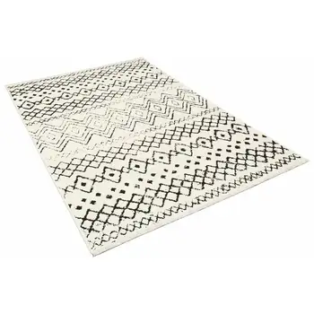

Apex Iona 3 'x 5' Chenille Black/White Runner Rug