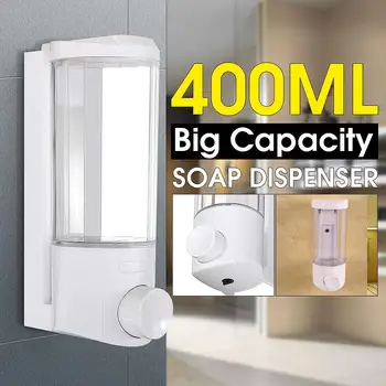 

400ML Liquid Soap Dispenser Fashionable Soap Dispenser Wall Mount Shower Soap Bottle for Home Hotel Bathroom Washroom Kitchen
