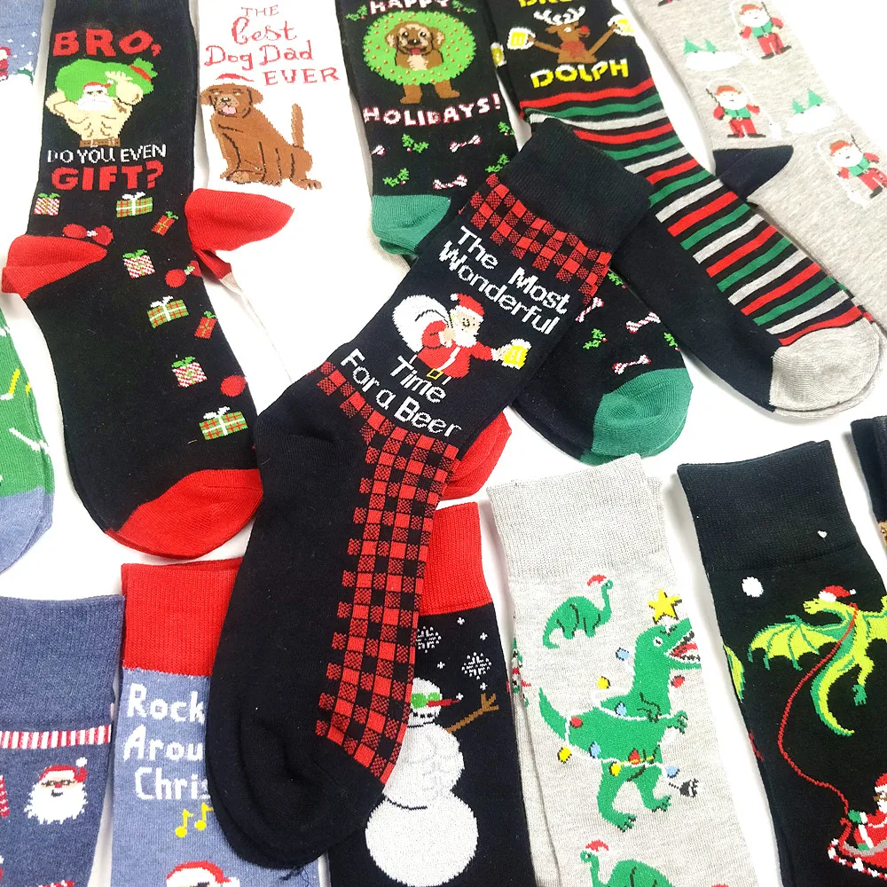 5 пар красивых рождественских чулок рождественские подарки мужские рождественские носки