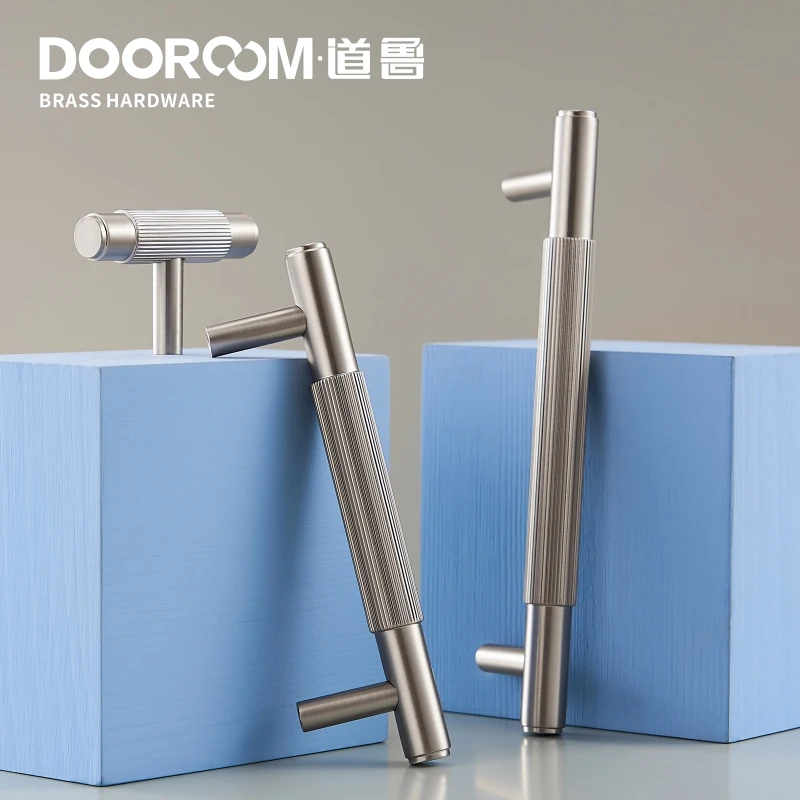 Латунные мебельные ручки Dooroom из матового никеля и серебра для шкафа комода ящика