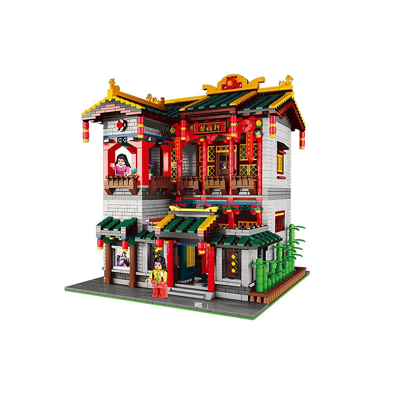 

3320Pcs XINGBAO Building Blocks XB-01003 Moc Creator China Town Series Yihong Brothel Chinese architecture Bricks Toys