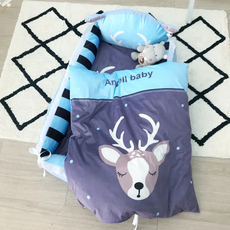 Милая Многофункциональная портативная детская кроватка в форме животного для новорожденных, бионическая матка, кровать для путешествий, детская кроватка с одеялом